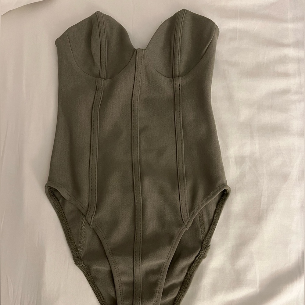 Princess Polly Army Green Bodysuit